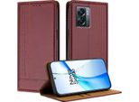 Custodia Per Oneplus Nord N300 Custodia Flip In Pelle Con Funzione Stand Rosso Scuro