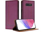 Custodia Per Telefono Cellulare Per Samsung Galaxy Note 8 In Pelle Flip Custodia Protettiva Con Funzione Di Stand Viola