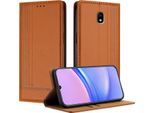 Custodia Per Cellulare Per Samsung Galaxy J3 2017 Custodia Protettiva Flip-Up In Pelle Con Funzione Stand Marrone