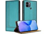 Custodia Per Xiaomi Redmi A1+/Redmi A2+ In Pelle Con Funzione Stand Verde