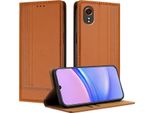 Custodia Per Telefono Cellulare Per Samsung Galaxy Xcover 7 In Pelle Flip Custodia Protettiva Con Funzione Stand Marrone