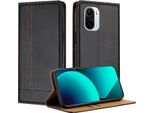 Custodia Per Xiaomi Poco F3/Redmi K40/K40 Pro Custodia Flip In Pelle Con Funzione Stand Nero