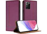 Custodia Per Telefono Cellulare Per Samsung Galaxy Note 20 In Pelle Flip Custodia Protettiva Con Funzione Stand Viola