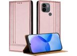 Custodia Per Xiaomi Redmi A1+/Redmi A2+ In Pelle Con Funzione Stand Rosa