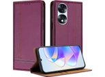 Custodia Per Telefono Cellulare Per Honor 70 Pro In Pelle Flip Custodia Protettiva Con Funzione Di Stand Viola
