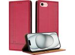 Custodia Per Iphone 8/7/6S/6 In Pelle Con Funzione Stand Rosso