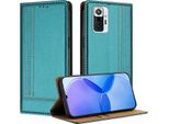 Custodia Per Xiaomi Redmi Note 10 Pro/Note 10 Pro Max In Pelle Flip Case Con Funzione Stand Verde