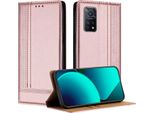 Custodia Per Xiaomi Mi 10T / Mi 10T Pro In Pelle Con Funzione Stand Rosa