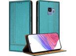 Custodia Per Telefono Cellulare Per Samsung Galaxy S9 In Pelle Flip-Up Custodia Protettiva Con Funzione Di Stand Verde