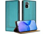 Custodia Per Telefono Cellulare Per Xiaomi Poco M5S/Redmi Note 10S/Note 10 4G In Pelle Flip Custodia Protettiva Con Funzione Stand Verde