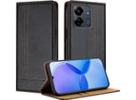Custodia Per Xiaomi Poco C65/Poco M6 5G/Redmi 13C Custodia In Pelle Flip Con Funzione Stand Nero