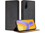 Custodia Per Vivo Y52S In Pelle Con Funzione Stand Nero