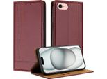 Custodia Per Iphone 8/7/6S/6 In Pelle Con Funzione Stand Rosso Scuro