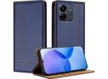 Custodia Per Xiaomi Poco C65/Poco M6 5G/Redmi 13C Custodia Flip In Pelle Con Funzione Stand Blu