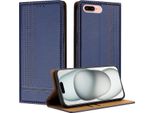Custodia Per Iphone 8 Plus/7 Plus/6S Plus/6 Plus In Pelle Con Funzione Stand Blu