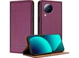Custodia Per Telefono Cellulare Per Xiaomi Civi 3 In Pelle Flip Custodia Protettiva Con Funzione Stand Viola