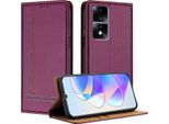 Custodia Per Telefono Cellulare Per Honor 80 Gt In Pelle Flip Custodia Protettiva Con Funzione Di Stand Viola
