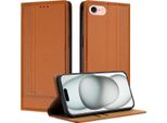 Custodia Per Iphone 8/7/6S/6 In Pelle Con Funzione Di Supporto Marrone