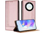 Custodia Per Honor X9A/Magic5 Lite In Pelle Con Funzione Stand Rosa