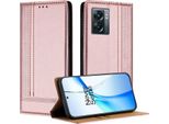 Custodia Per Oneplus Nord N300 In Pelle Con Funzione Di Supporto Rosa