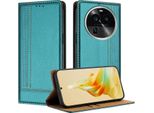 Custodia Per Oppo Find X6 Pro In Pelle Con Funzione Di Stand Verde