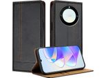 Custodia Per Telefono Cellulare Per Honor X9A/Magic5 Lite In Pelle Flip Custodia Protettiva Con Funzione Stand Nero