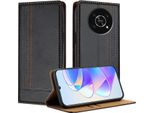 Custodia Per Telefono Cellulare Per Honor X9 In Pelle Flip Custodia Protettiva Con Funzione Stand Nero