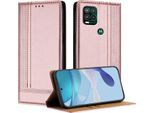 Custodia Per Motorola Moto G Stylus 5G 2021 In Pelle Con Funzione Di Supporto Rosa
