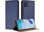 Custodia Per Motorola Moto G Power 5G 2023 In Pelle Con Funzione Stand Blu