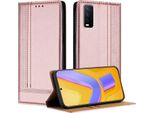 Custodia Per Vivo Y20 In Pelle Con Funzione Di Supporto Rosa