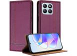 Custodia Per Telefono Cellulare Per Honor X8B In Pelle Flip Custodia Protettiva Con Funzione Stand Viola
