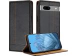Custodia Per Google Pixel 7A In Pelle Con Funzione Di Supporto Nero