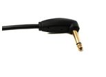 SYSTEM-S Cavo Audio 3 M Da Spina Jack 6,35 Mm A Spina Angolare Interruttore Aux Mute Adattatore A Spirale Nero
