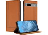 Custodia Per Telefono Cellulare Per Google Pixel 7A In Pelle Flip Custodia Protettiva Con Funzione Stand Marrone