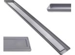 Portavaso Kadax 80 Cm, Vassoio Rettangolare, Antracite, Plastica