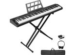 Pianoforte Digitale Fch 88 Tasti, Tastiera Con Supporto Per Tastiera, Pianoforte Elettrico Per Bambini E Adulti