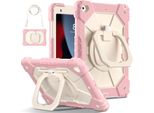 Custodia Per Ipad 9Th Gen/ 8Th Gen/ 7Th Gen, Ipad 10,2" 2021/2020/2019, Resistente Custodia Protettiva Portatile Con Supporto, Cinghia A Mano E Tracolla Rosa"