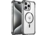 Custodia Magnetica Per Iphone 15 Pro Max Compatibile Con Magsafe, Antiurto, Protezione Militare Custodia Trasparente Nera
