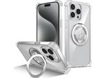Custodia Per Iphone 13 Pro Max Supporto Ad Anello Magnetico, Supporto, Compatibile Con Magsafe, Protezione Militare, Custodia Trasparente Trasparente