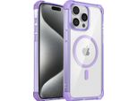Custodia Magnetica Per Iphone 14 Pro Max Compatibile Con Magsafe, Antiurto, Protezione Militare Custodia Trasparente Viola