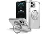 Custodia Per Iphone 12 Pro Max Supporto Ad Anello Magnetico, Supporto, Compatibile Con Magsafe, Protezione Militare, Custodia Trasparente Trasparente