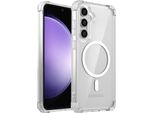 Custodia Magnetica Per Samsung Galaxy S23 Fe Compatibile Con Magsafe, Antiurto, Protezione Militare Custodia Trasparente Clear