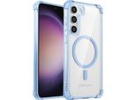 Custodia Magnetica Per Samsung Galaxy S23 Compatibile Con Magsafe, Antiurto, Protezione Militare Custodia Trasparente Blu