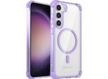 Custodia Magnetica Per Samsung Galaxy S23+ Compatibile Con Magsafe, Antiurto, Protezione Militare Trasparente Viola