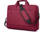 Borsa A Tracolla Per Laptop Da 15 Pollici, Valigetta Multifunzionale Per Computer, Borsa Messenger Per Viaggi, Affari, Tote Bag Per Uomini E Donne, Rosso