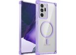 Custodia Magnetica Per Samsung Galaxy Note 20 Ultra 5G Compatibile Con Magsafe Protezione Militare Antiurto Custodia Trasparente Per Telefoni Cellulari Viola