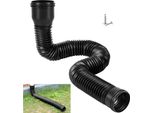Tubi Per Acqua Piovana E Grondaie, Prolunghe Per Pluviali, Prolunghe Di Drenaggio Per Giardini, Strutture Esterne E Sistemi Di Drenaggio, Schwarz