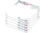 Pricaro Note Adesive "Acquerello"", 100 Fogli, 5 Pezzi 70 X 70 Mm"