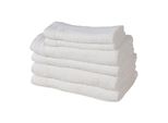 Set Di Asciugamani Brielle Da 6 Pezzi In 100% Cotone, 2 Asciugamani Da Bagno (70X140 Cm), 2 Asciugamani Da Mano (50X100 Cm), 2 Asciugamani Da Ospite (30X50 Cm), Bianco