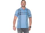 Polo Estiva Da Uomo A Manica Corta, Blu-Grigio/M/48